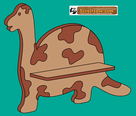 Brontosaurus Dinosaur Shelf Pattern