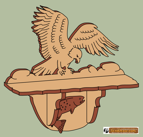 Eagle Fishing Shelf Pattern