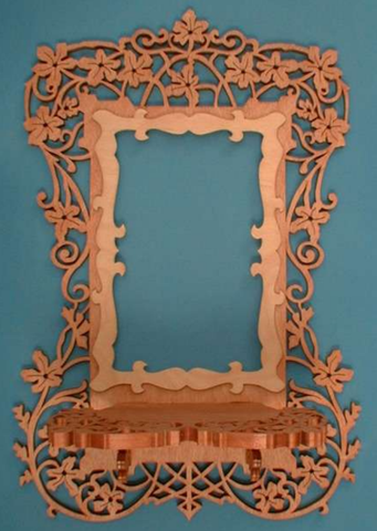 Floral Mirror Shelf Pattern