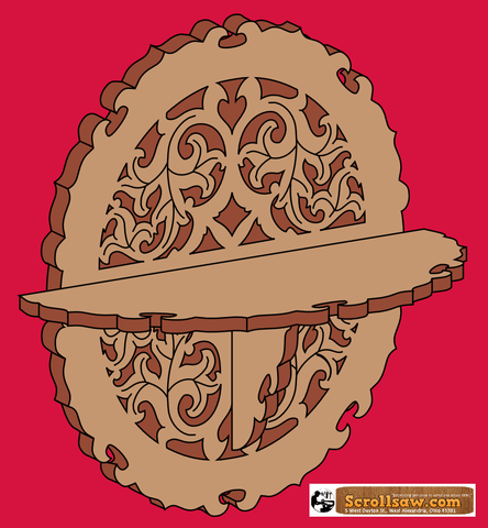 Round Fretwork Shelf Pattern