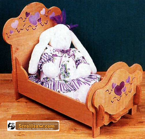 Ribbon Heart Doll Bed Pattern