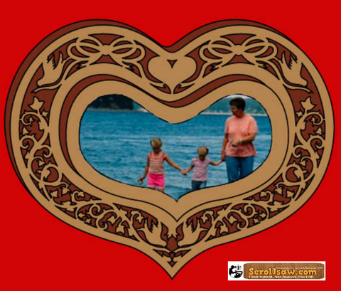 Heart Mirror/Picture Frame Pattern