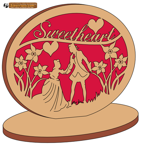 Romantic Sweetheart Silhouette Pattern