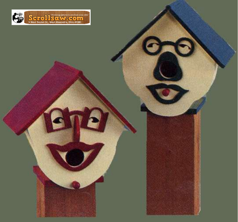 Silly Face Birdhouse Patterns