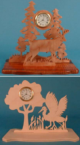 Stag & Heron Mini Clock Patterns