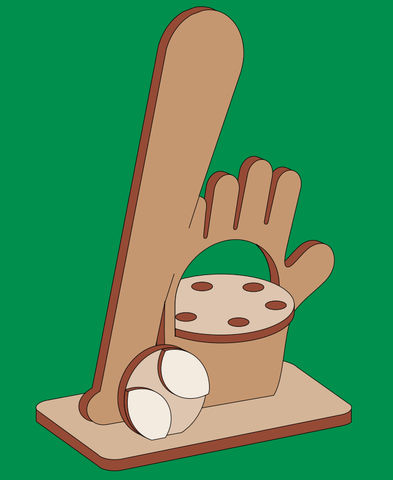 Baseball Toothbrush Holder Pattern