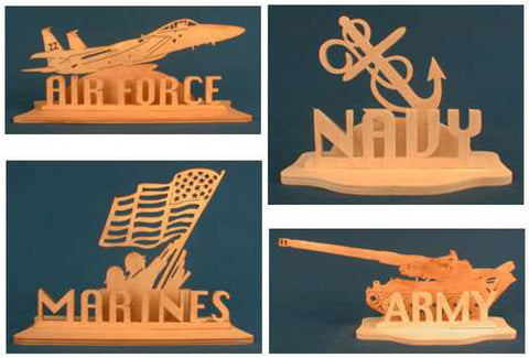 Army, Navy, Marines, Air Force Desk Sets Patterns
