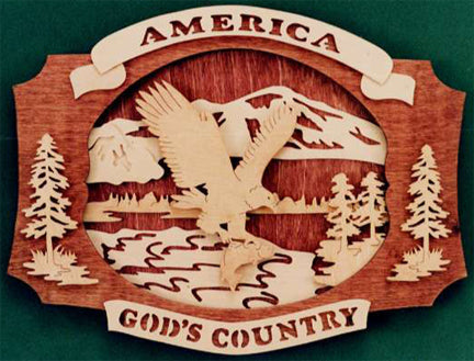 America God's Country Fretwork Pattern