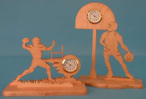 Football & Basketball Mini Clocks Patterns Set