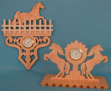 Country Horse Mini Clock Patterns - scroll saw patterns and projects