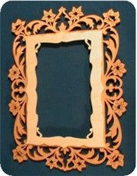Large Floral Picture Frame Pattern - scroll saw patterns and projects