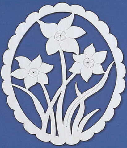 Springtime Daffodils Fretwork Pattern - scroll saw patterns and projects