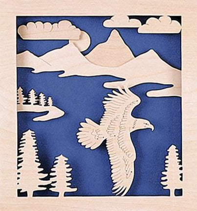 3D Soaring Eagle Fretwork Pattern