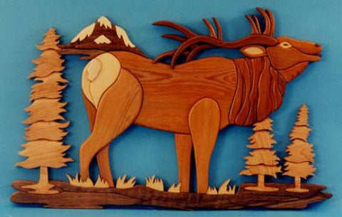 Elk Call Intarsia Scroll Saw Pattern