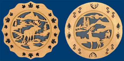 Elk & Deer Plates Fretwork Patterns