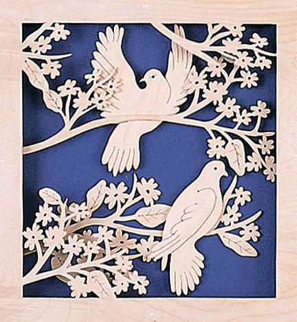 3D Enchanting Doves Fretwork Pattern