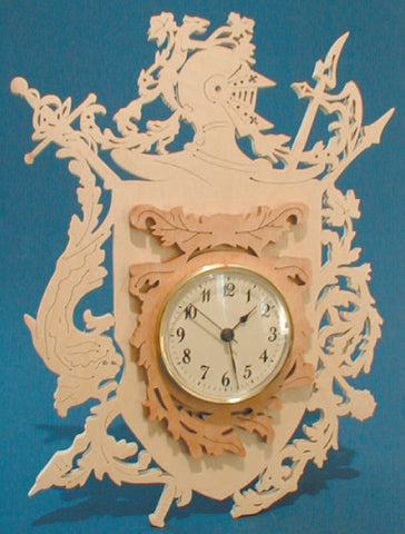 Heraldic Shield Wall Clock Pattern