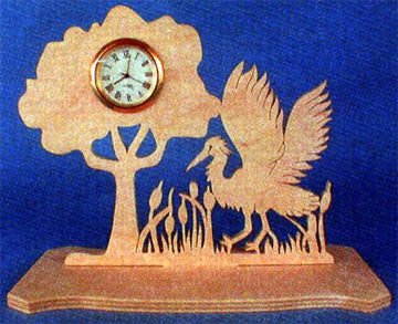 Ruffling Heron Mini Clock Patterns