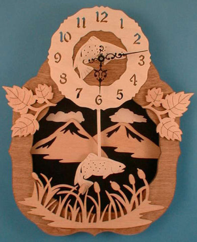 Mountain Trout Pendulum Clock Pattern