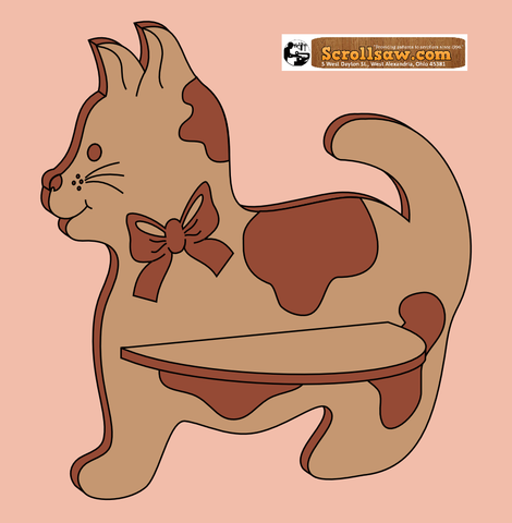 Calico Cat Shelf Pattern