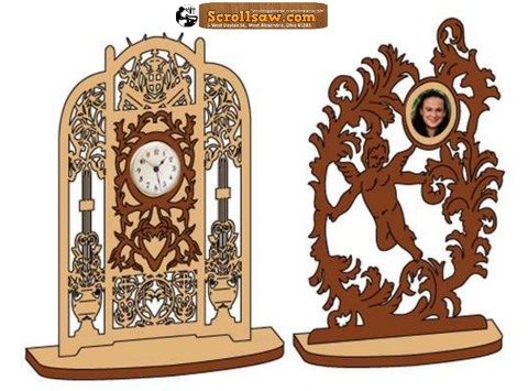 Fretwork Clock Patterns Set No. 7 - 2 Designs