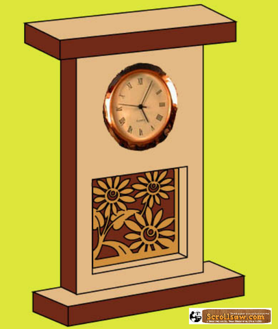 Large Daisy Table Clock Pattern