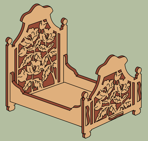 Floral Doll Bed Patterns