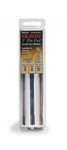 Olson Pin End Scroll Saw Blade 18 Pack - FR49501