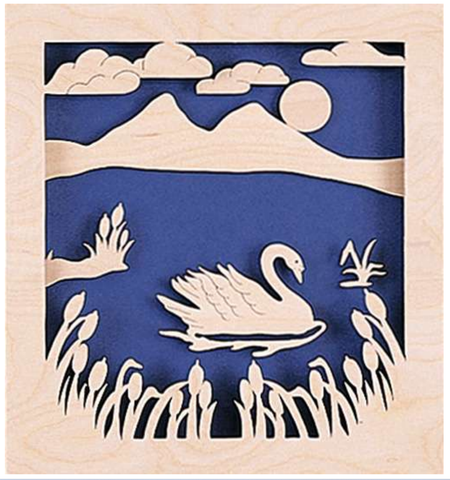 Graceful Swan 3D Pattern