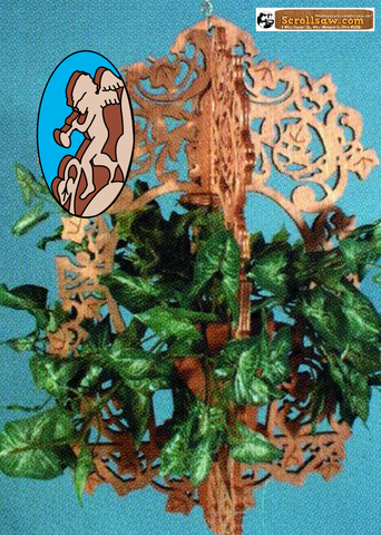 Cherub Hanging Planter Scroll Saw Pattern