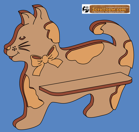 Judgemental Cat Shelf Pattern