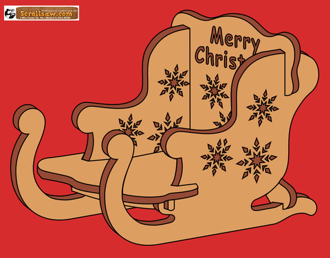 Tabletop Puzzle Sleigh Pattern