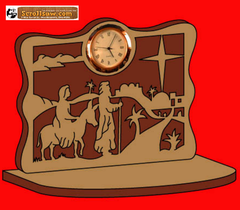 Nativity Table Clock Pattern