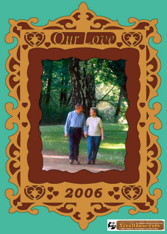 'Our Love' Picture Frame Pattern