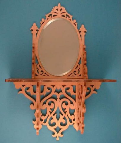 Oval Mirror Shelf Pattern