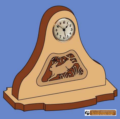 Rabbit Desk Clock Pattern