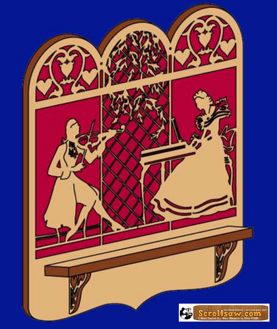 Victorian Musicians Shelf Pattern