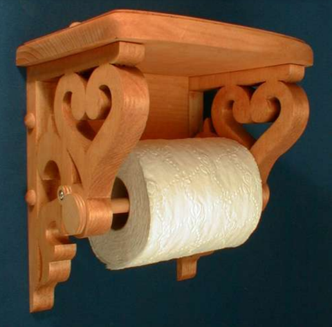 Orange Kitchen Paper Towel Holder, Kitchen Roll Holder Wooden