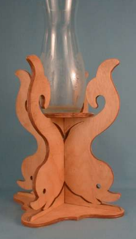Dolphin Flower Vase Pedestal Pattern