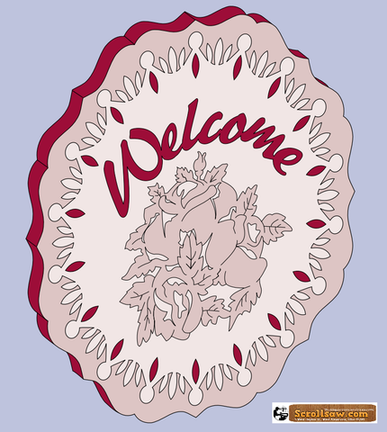 Rose Welcome Plaque Pattern