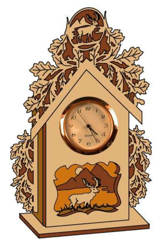 Wildlife Table Clock Pattern