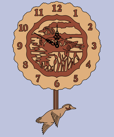 Wood Duck Pendulum Clock Pattern