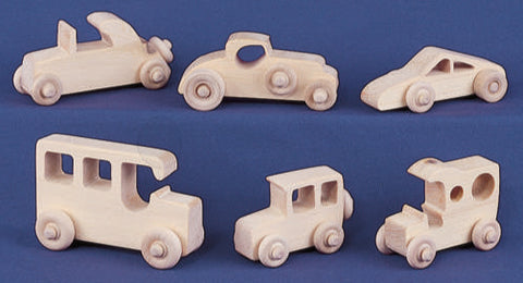21 Mini Car & Truck Patterns for Scrolling & Woodworking