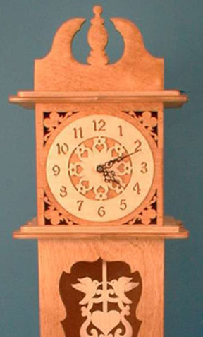 Hummingbird Cased Pendulum Clock Pattern