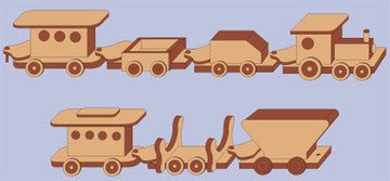 3 Foot Toy Train Patterns - scroll saw patterns and projects
