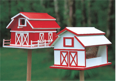 Barn Birdhouse & Birdfeeder Project Patterns