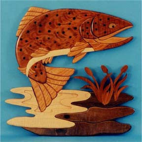 Brown Trout Intarsia Scroll Saw Pattern - scroll saw patterns and projects