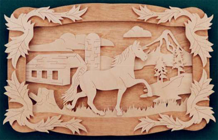 Country Horse Fretwork Pattern