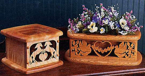 Country Planter Baskets Patterns - scroll saw patterns and projects