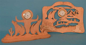 Coyote Southwest Mini Clock Patterns - scroll saw patterns and projects